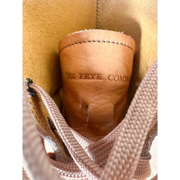 Frye Vintage Sabrina Sunrise Orange Leather Lace Up Ankle Boot Size 9 - Picture 11 of 14